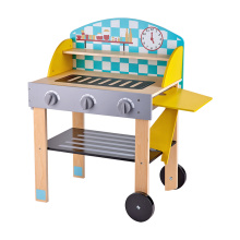 Hape bbq Large Scene Kitchen Educational Intelligence Wooden Kids Grill Barbecue Toy Set for child Role Play